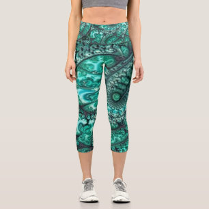 Malachite Fraktal5 Capri Leggings