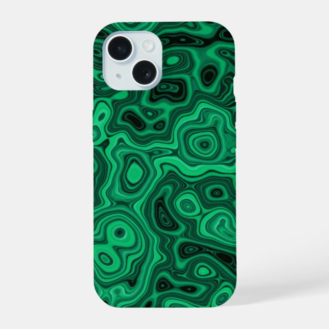 Malachite Green iPhone 15 Hülle (Rückseite)