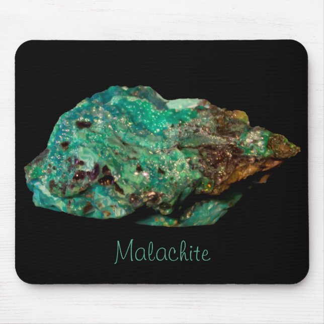 Malachite Green Mineral Rock Nature Fotografy Mousepad (Vorne)