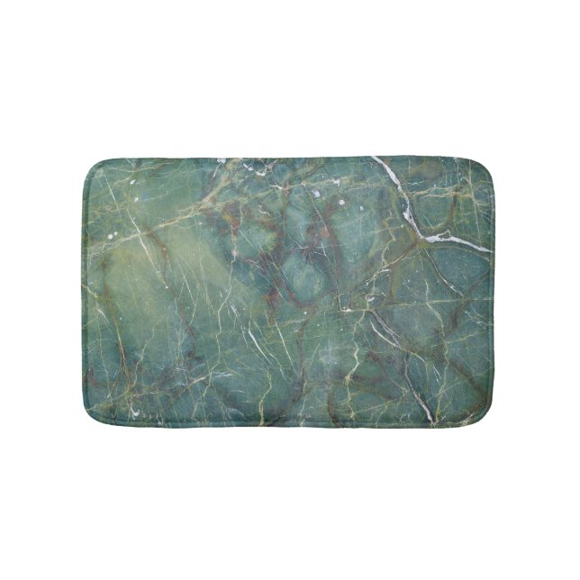 Malachite Grüne Marmor Details Textur Badematte (Vorderseite)