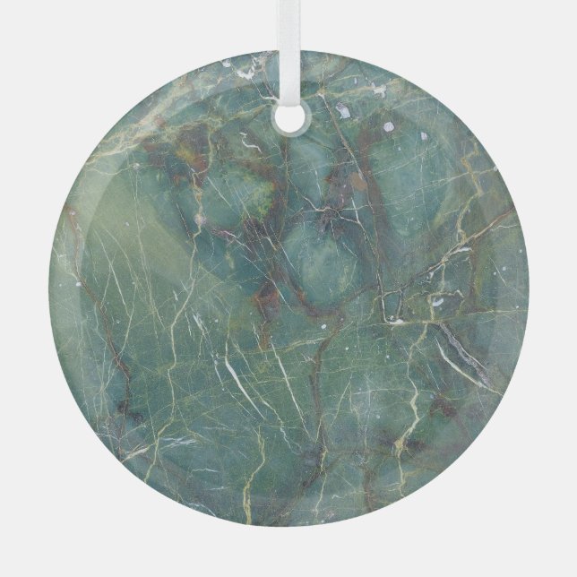 Malachite Grüne Marmor Details Textur Ornament Aus Glas (Vorderseite)