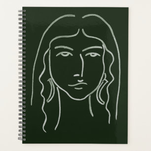 Malachite Portrait mit langer Haare Planer
