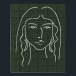 Malachite Portrait mit langer Haare Puzzle<br><div class="desc">Malachite Portrait VI von Melissa Wang. | 139008D</div>
