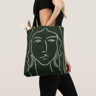Malachite Portrait mit langer Haare Tasche