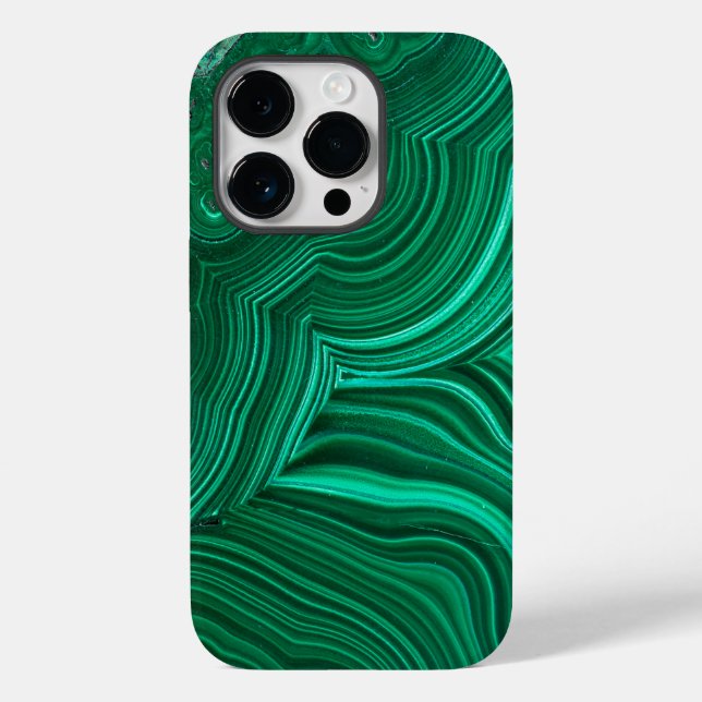 Malachite Slice Mineral Stone Phone Case (Rückseite)