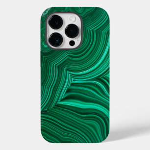 Malachite Slice Mineral Stone Phone Case iPhone 14 Pro Hülle