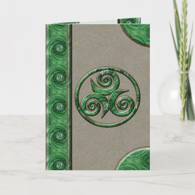 Malachite Triskel Karte (Vorderseite)