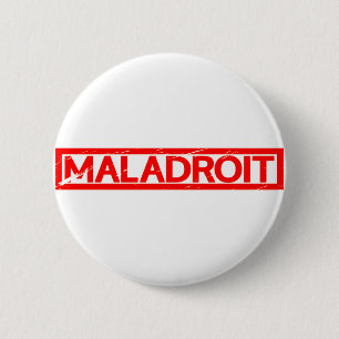 Maladroit-Briefmarke Button