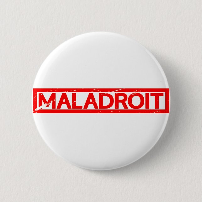 Maladroit-Briefmarke Button (Vorderseite)