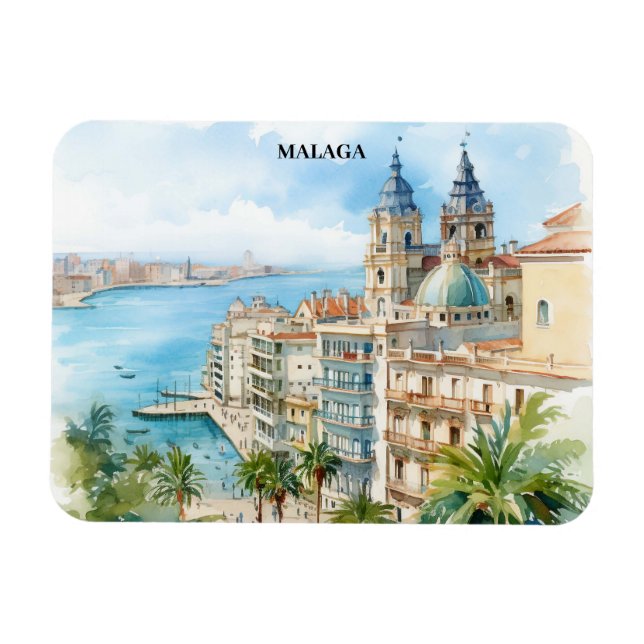 Malaga Andalusien Spanien Reise  Magnet (Horizontal)