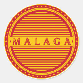 Málaga City Pride Emblem – Spanish Identity Runder Aufkleber