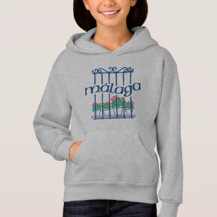 Malaga, Fenster mit Blumen Hoodie