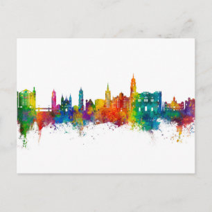 Málaga Spain Skyline Postkarte