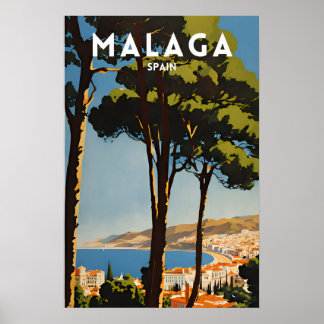 Malaga Spanien Poster