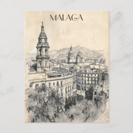 Malaga Spanien Reisen Postkarte