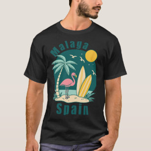 Malaga Spanien Souvenirs Espana Reise Urlaub Männe T-Shirt