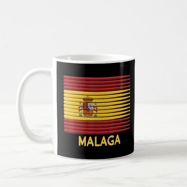 Malaga Spanien Spanische Flagge Drummer Sticks Pat Kaffeetasse (Links)