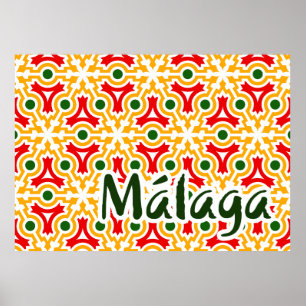 Malaga Straßenwände 1 Poster