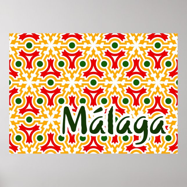 Malaga Straßenwände 1 Poster (Vorne)