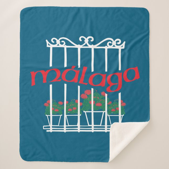 Malaga, window with flowers sherpadecke (Vorderseite)