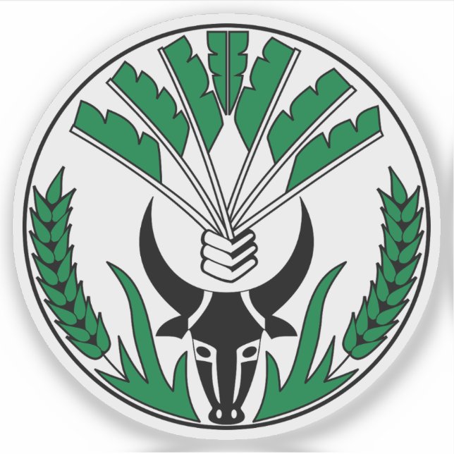Malagasy Republic emblem (1958-1975), Madagascar Aufkleber (Vorderseite)
