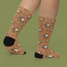 Malaien-Tapir Zimt Orange gemustert Socken