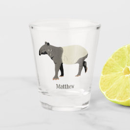 Malaiischer oder Asiatischer Tapir Illustriert Per Schnapsglas