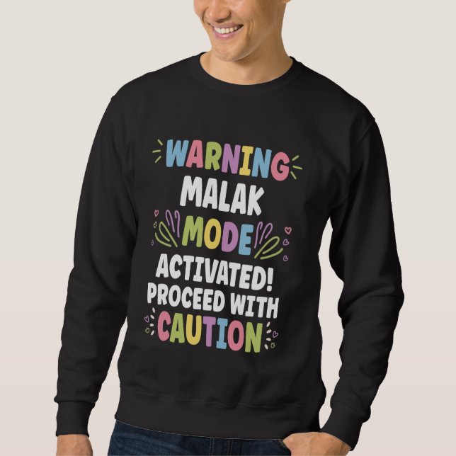 MALAK Personalized Name Funny Cute Custom MALAK Na Sweatshirt (Vorderseite)