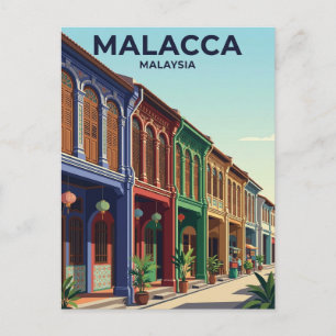 Malakka-Heritage-Shophouse Malaysia Postkarte
