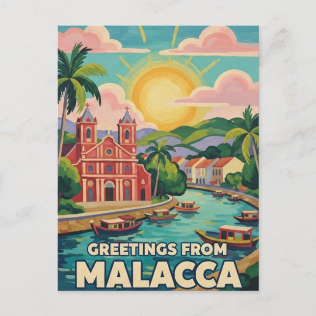 Malakka  Malaysia Postkarte (Vorderseite)