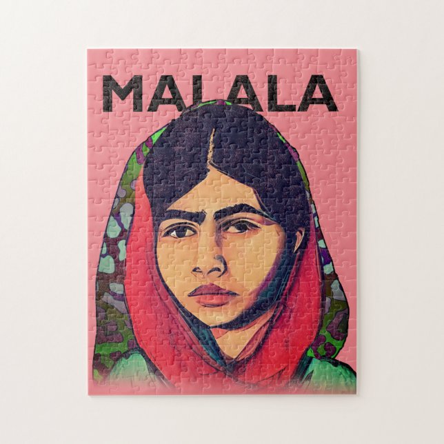 Malala Yousafzai, inspirierende feministische Kuns (Vertikal)