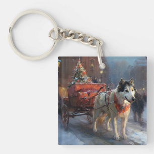 Malamute d'Alaska Saison de Noël festive