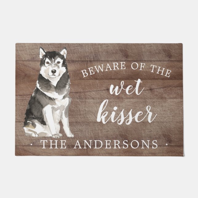 Malamute Dog Personalisiert Dog Mat Fußmatte (Vorderseite)