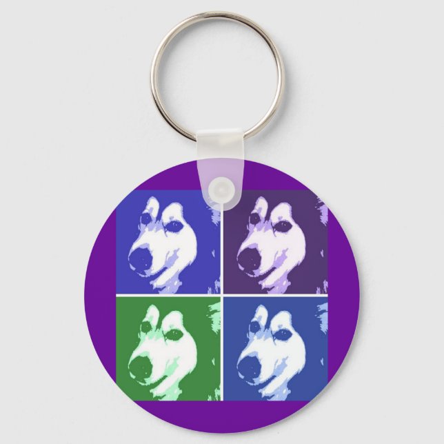 Malamute Dog Schlüsselanhänger (Vorderseite)