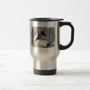 Malamute-Foto-rostfreie Reise-Tasse Reisebecher