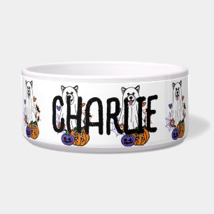 Malamute Halloween Ghost Dog Napf