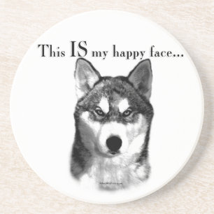 Malamute Happy Face Getränkeuntersetzer