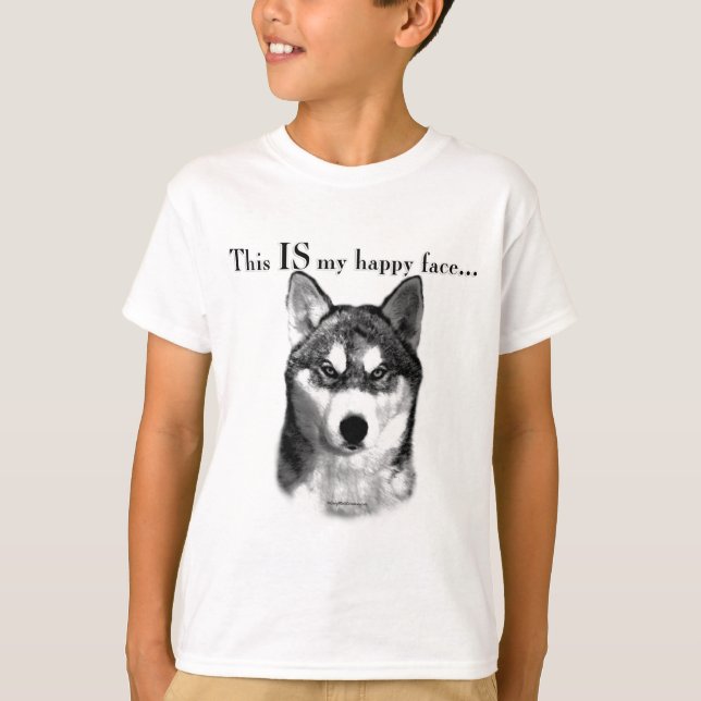 Malamute Happy Face T-Shirt (Vorderseite)