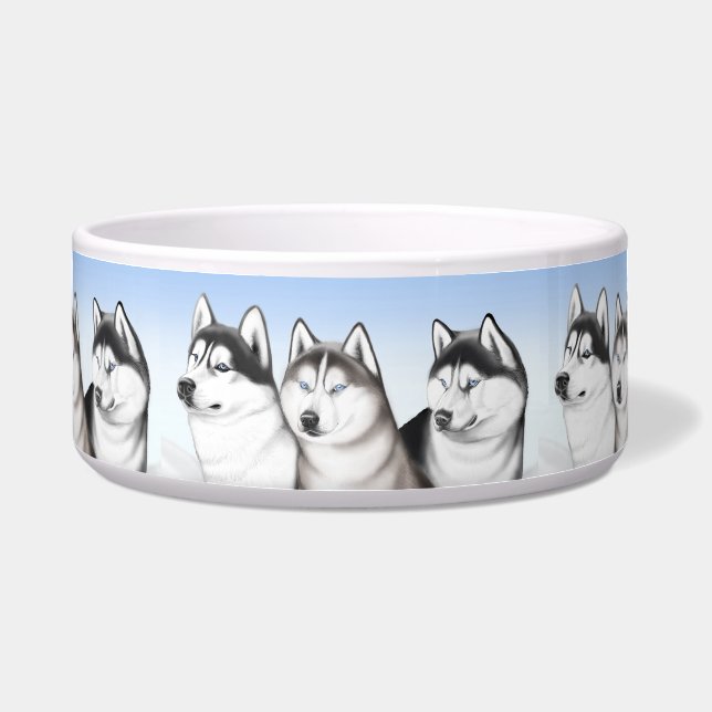 Malamute-heisere Hundehaustier-Schüssel Napf (Vorderseite)