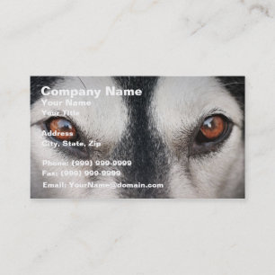 Malamute-Hundebrown-Augen Visitenkarte