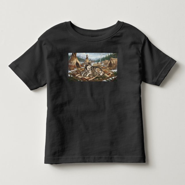 Malamute-Mutter Version 2   Kleinkind T-shirt (Vorderseite)