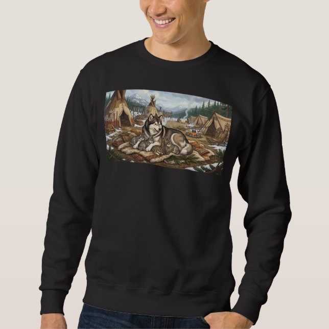 Malamute-Mutter Version 2   Sweatshirt (Vorderseite)