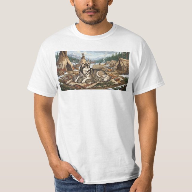 Malamute-Mutter Version 2 T-Shirt (Vorderseite)