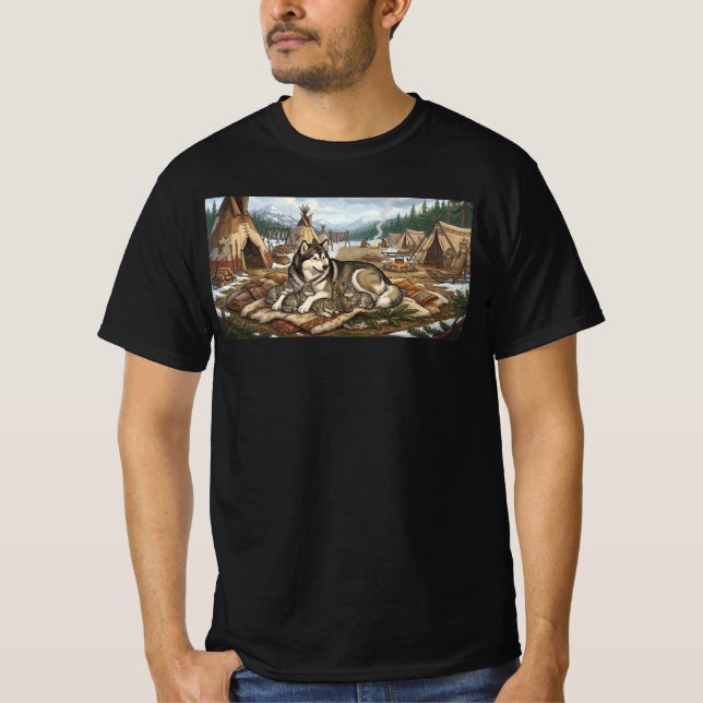 Malamute-Mutter Version 2 T-Shirt (Vorderseite)