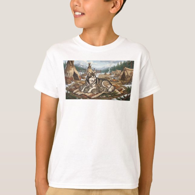 Malamute-Mutter Version 2 T-Shirt (Vorderseite)