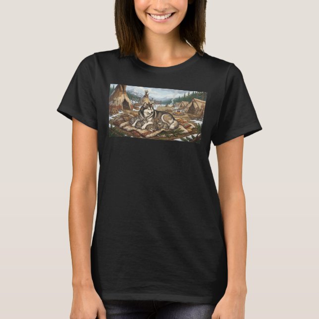 Malamute-Mutter Version 2   T-Shirt (Vorderseite)
