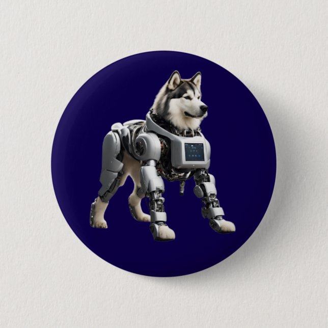 Malamute Robot Button (Vorderseite)
