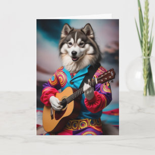 Malamute Rock Star Card Karte