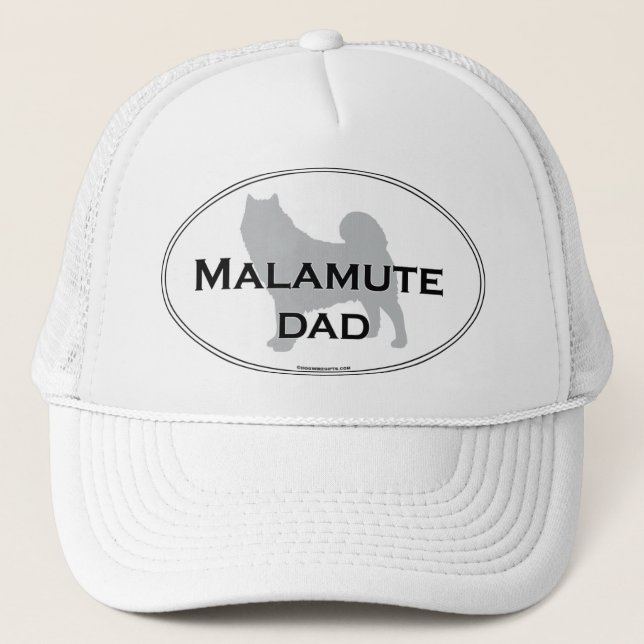 Malamute-Vater Truckerkappe (Vorderseite)