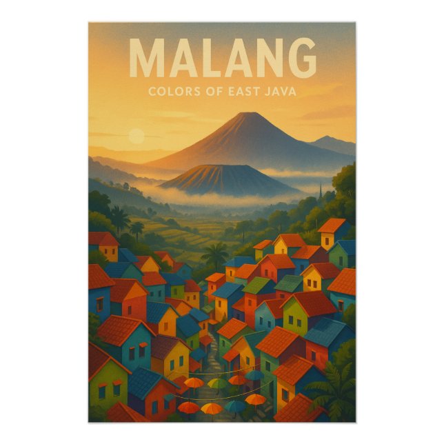 „MALANG – Farben von Ostjava“ Poster (Vorderseite)